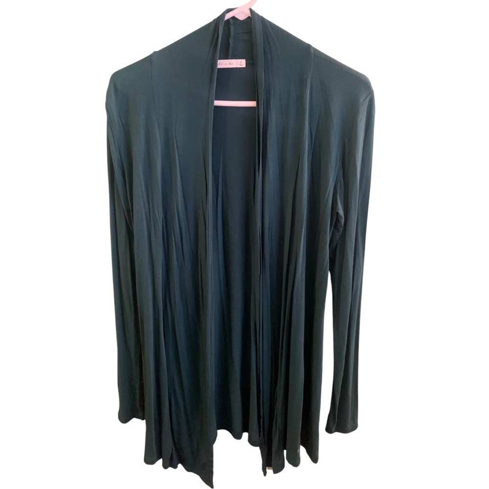2/$30 Forest Green Cozy Cardigan Small Sweater Flowy Office Minimal Capsule